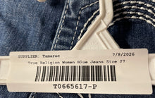 Load image into Gallery viewer, True Religion Womens Blue Denim Dark Wash Pockets Skinny Leg Jeans Size 27
