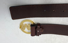 Load image into Gallery viewer, Michael Kors Womens Brown Signature Print Adjustable Strap Dress Belt Size Small