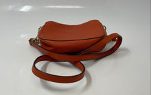 Load image into Gallery viewer, Michael Kors Womens Orange Gold Card Holder Inner Pocket Crossbody Bag