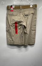 Load image into Gallery viewer, Wearfirst Mens Khaki CHINCHILLA Belted Waist Pockets Cargo Shorts Sz 34 With Tag