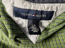 Load image into Gallery viewer, Tommy Hilfiger Mens Green Plaid Short Sleeve Regular Fit Button-Up Shirt Size L