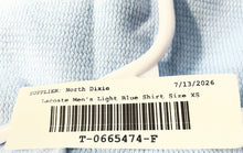 Load image into Gallery viewer, Lacoste Mens Light Blue Waffle-Knit Thermal Sleepwear Sleep Shirt Size XS