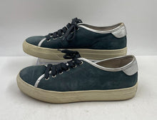 Load image into Gallery viewer, Authentic Tod's Womens Blue Silver Tone Lace-Up Sneaker Shoes Size 39 Damaged