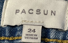 Load image into Gallery viewer, Pacsun Womens Blue Denim Pockets Regular Fit Short Mini Skirt Size 24
