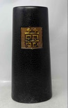 Load image into Gallery viewer, Vintage Chinese Black Gold-Tone Double Happiness Sign Textured Finish Vase