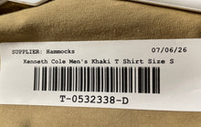 Load image into Gallery viewer, Kenneth Cole Mens Khaki Short Sleeve Crew Neck Pullover T-Shirt Size Small