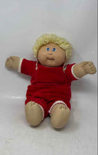 Load image into Gallery viewer, Cabbage Patch Kids Blonde Hair Blue Eyes Red Outfit 1978 Plush Toy Doll