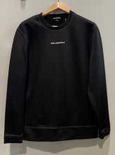 Load image into Gallery viewer, Karl Lagerfeld Womens Black Long Sleeve Crew Neck Pullover Sweatshirt Size S