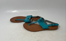 Load image into Gallery viewer, Joie A La Plage Womens Bastia Turquoise Leather Knot Thong Sandals Size EU 35