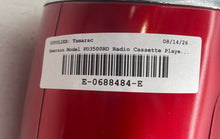 Load image into Gallery viewer, Emerson Model PD3500RD Red Radio Cassette Tape Player Untested