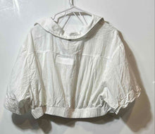 Load image into Gallery viewer, Divided By H&M Womens White Cotton Short Sleeve Cropped Blouse Top Size XL