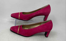 Load image into Gallery viewer, St. John Womens Pink Suede Square Toe Slip-On Block Pump Heels Size 7.5B