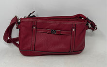 Load image into Gallery viewer, Rosetti Womens Red Leather Inner Pockets Zipper Shoulder Handbag