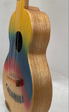 Load image into Gallery viewer, Colombia Flag Painted Wood 6-String Folk Music Miniature Toy Guitar Instrument