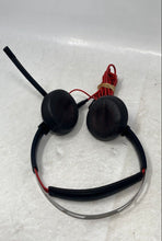 Load image into Gallery viewer, Poly Black Red Noise Cancelling On-Ear Wired Headphones With Case Not Tested