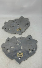 Load image into Gallery viewer, Lot Of 2 Pieces Assorted Silver-Tone Flowers Pewter Decorative Trinket Dishes