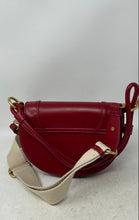 Load image into Gallery viewer, Zara Womens Red Faux Leather Adjustable Strap Magnetic Flap Crossbody Bag