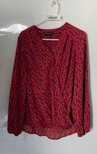 Load image into Gallery viewer, INC International Concepts Womens Pink & Brown Geometric Print Blouse Top Size L