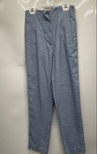 Load image into Gallery viewer, Zara Womens Light Blue Flat Front Slash Pockets Straight Leg Dress Pants Size S