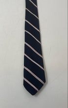 Load image into Gallery viewer, Oscar De La Renta Mens Blue Striped Print Adjustable Formal Pointed Tie