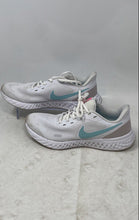 Load image into Gallery viewer, Nike Womens Revolution 5 BQ3207-106 White Blue Lace-Up Running Shoes Size 8.5