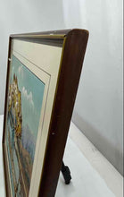 Load image into Gallery viewer, Man With Fishing Net On Boat By Rodolfo Framed Landscape Art Painting