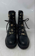 Load image into Gallery viewer, Guess Womens GG Super-R Black Leather Lace-Up Ankle Boots Size 5 1/2 M