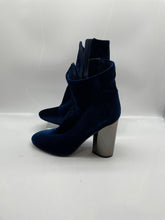 Load image into Gallery viewer, Aldo Womens Cassydie Dark Blue Side Zip Block Heel Ankle Boots No Size