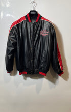 Load image into Gallery viewer, Steve & Barry's Boys Black Faux Leather Chevrolet Racing Varsity Jacket Sz 18-20