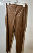 Load image into Gallery viewer, Zara Womens Brown Flat Front Slash Pockets Straight Leg Ankle Pants Size Small