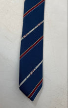Load image into Gallery viewer, Gianni Manzoni Mens Blue Striped Adjustable Formal Pointed Tie One Size