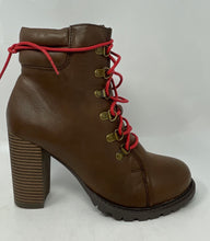 Load image into Gallery viewer, Dolce By Mojo Moxy Womens Brown Round Toe Lace-Up Block Heel Ankle Boots Sz 8.5M