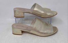 Load image into Gallery viewer, Michele Lopriore Womens Silver Leather Open Toe Slip-On Slide Sandals Size EU 39