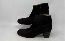 Load image into Gallery viewer, J.Crew Womens Dark Brown Suede Round Toe Side Zip Ankle Booties Size 11