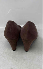 Load image into Gallery viewer, Zara TRF Womens Brown Suede Round Toe Slip-On Pump Heels Size EUR 37