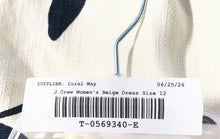 Load image into Gallery viewer, J.Crew Womens Beige Floral Cotton Sleeveless Round Neck Sheath Dress Size 12