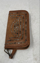 Load image into Gallery viewer, Viola Castellani Womens Brown Inner Pockets Zip-Around Wallet