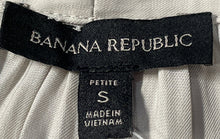 Load image into Gallery viewer, Banana Republic Womens Beige Short Sleeve Tie-Collar Pullover Blouse Top Size SP
