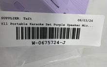 Load image into Gallery viewer, YLL Model K1-L Purple Portable Karaoke Speaker & Microphone 2 Pcs Set Not Tested