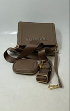 Load image into Gallery viewer, Steve Madden Womens Bevelyn Brown Leather Convertible Crossbody Handbag w/Wallet