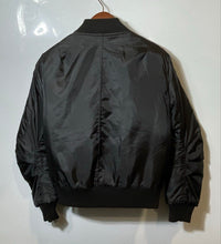 Load image into Gallery viewer, Womens Black Long Sleeve Pockets Full-Zip Bomber Jacket Size Small