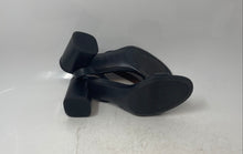 Load image into Gallery viewer, Naturalizer Womens Arianna Black Leather Block Heel Slingback Sandals Size 8.5