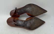 Load image into Gallery viewer, Marc Fisher Womens MFLYDE Brown Leather Slip-On D'Orsay Heels Size 5.5M