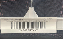 Load image into Gallery viewer, Banana Republic Womens Blue Plaid Print Flat Front Pockets Ankle Pants Size 8