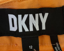 Load image into Gallery viewer, DKNY Womens Orange Regular Fit Zip Pockets Wide Leg Cargo Pants Size 12