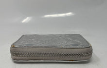 Load image into Gallery viewer, Authentic Love Moschino Womens Silver-Tone Zip-Around Wallet Stained & Damaged