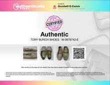 Load image into Gallery viewer, Authentic Tory Burch Womens Weston Beige Espadrille Flats Size 8M Worn Stained