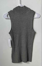 Load image into Gallery viewer, Madison Grey Womens Gray Ribbed Sleeveless Mock Neck Tank Top Size S With Tag