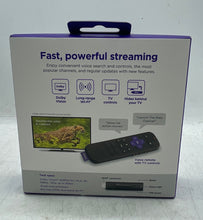Load image into Gallery viewer, Roku 3820R Black Streaming Stick 4K HDR Media Player Voice Remote Not Tested