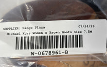 Load image into Gallery viewer, Michael Kors Womens Lucille Brown Leather Side Zip Knee-High Boots Size 7.5M